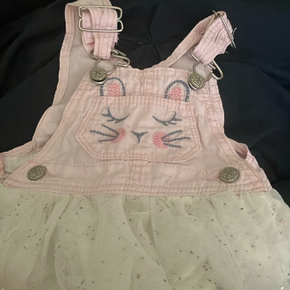 Pink and Cream Kids Overalls